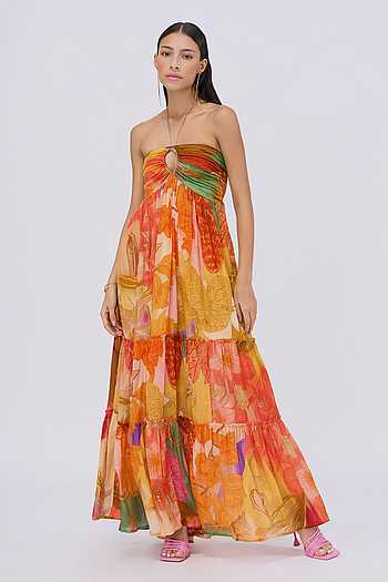 siddhartha bansal halter maxi dress Multi Colored Halter Neck Dress Design by SIDDHARTHA BANSAL at Pernia's Pop  Up Shop 2026