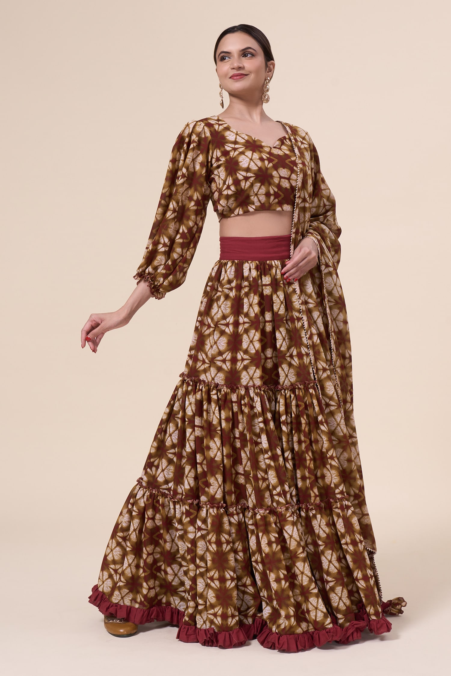 Cosmos Pattern Lehenga Set 