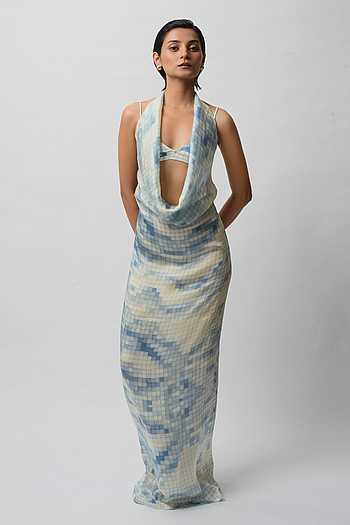 backless dress with bralette VOLUMINOUS BRALETTE DRESS main image 0
