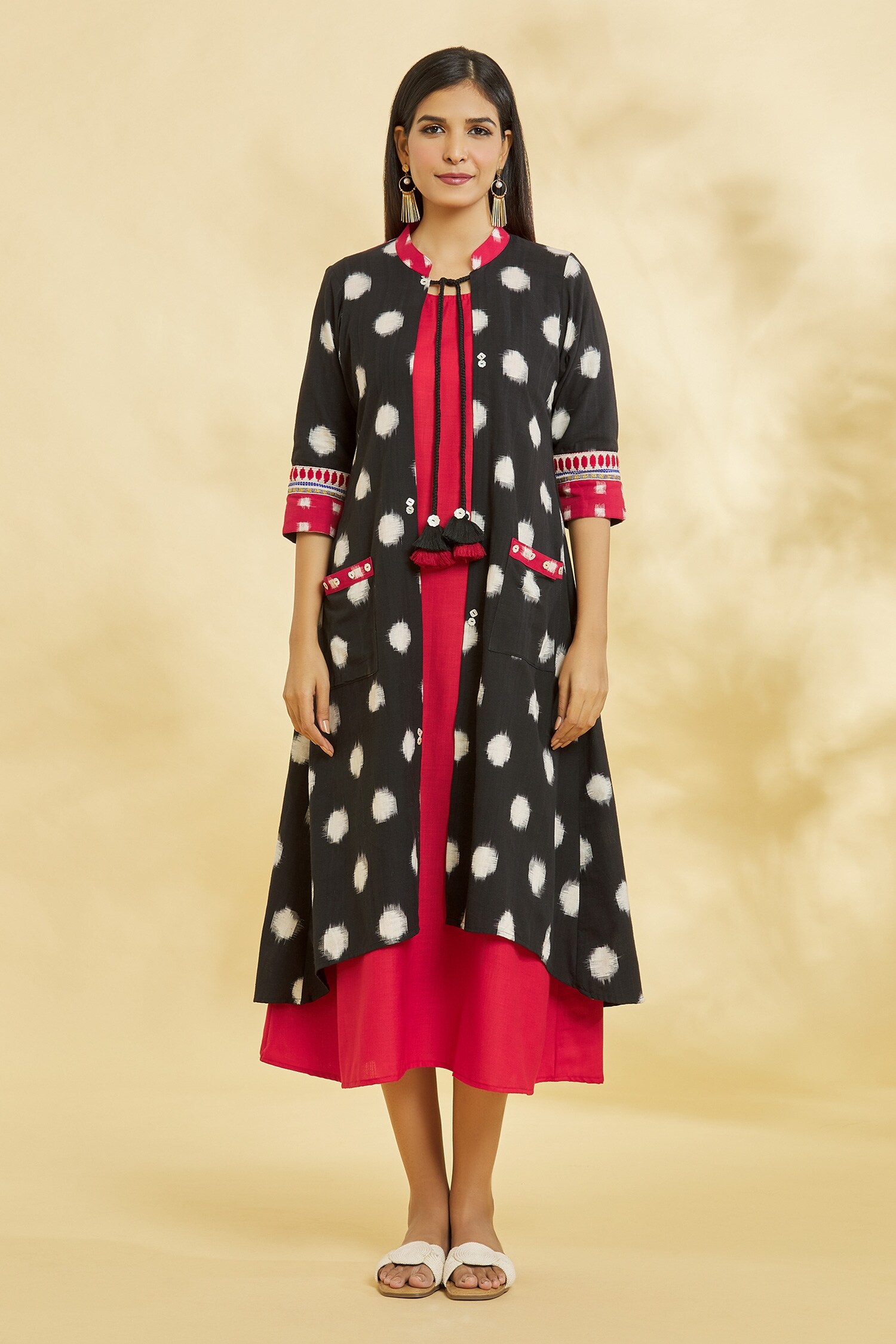 Jacket pattern long on sale kurtis