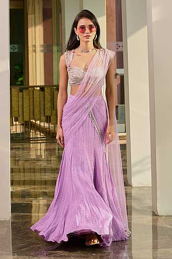 Embroidered Blouse Lehenga Set