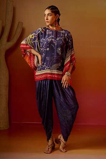Mia Printed Kaftan & Dhoti Pant Set