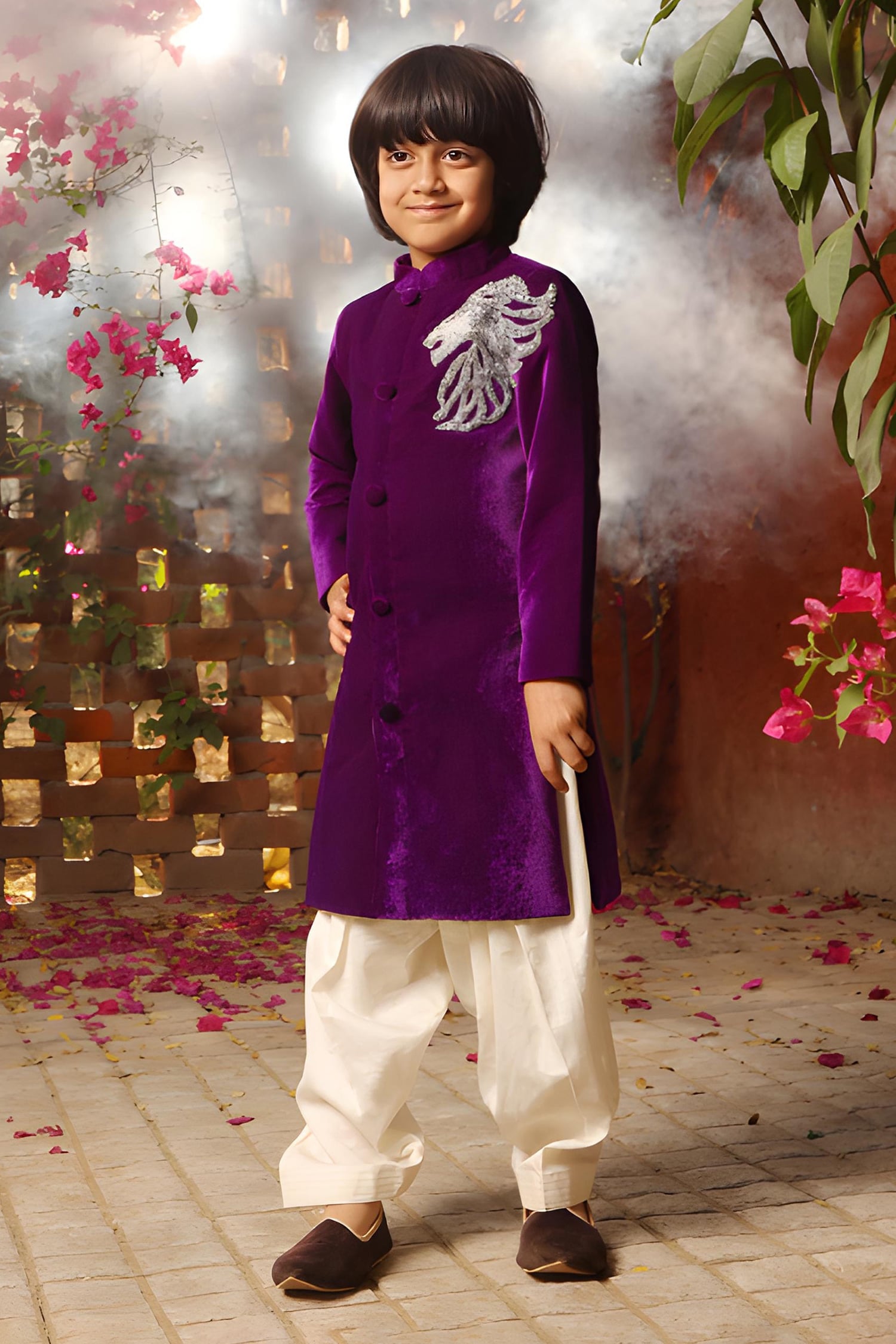 Embroidered Sherwani With Salwar 