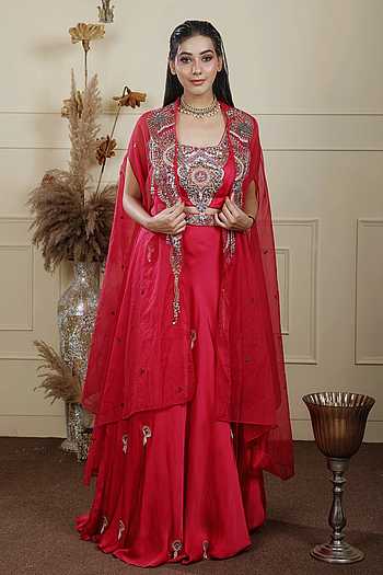 Ambrosia Embroidered Cape Lehenga Set