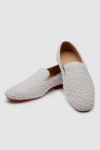 Shop Ivory designer Footwear for Men Online in US | Aza Fashions
