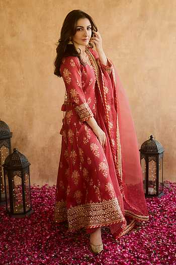 Soha Floral Print Anarkali Churidar Set