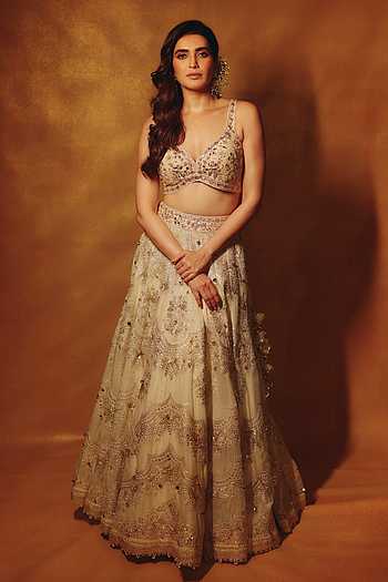 Karishma Floral Gota Patti Embellished Lehenga Set