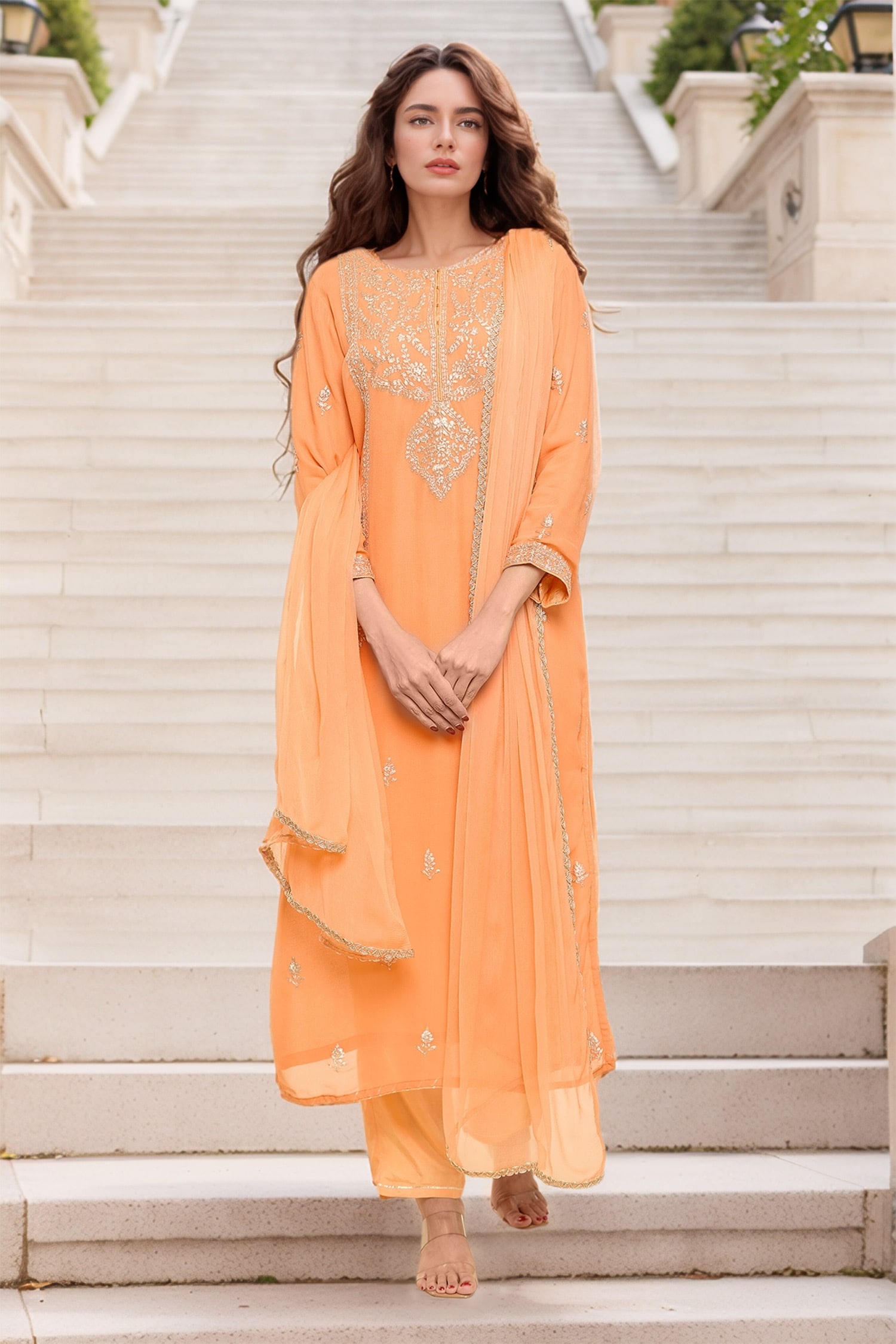 Pittan Embroidered Kurta & Pant Set 