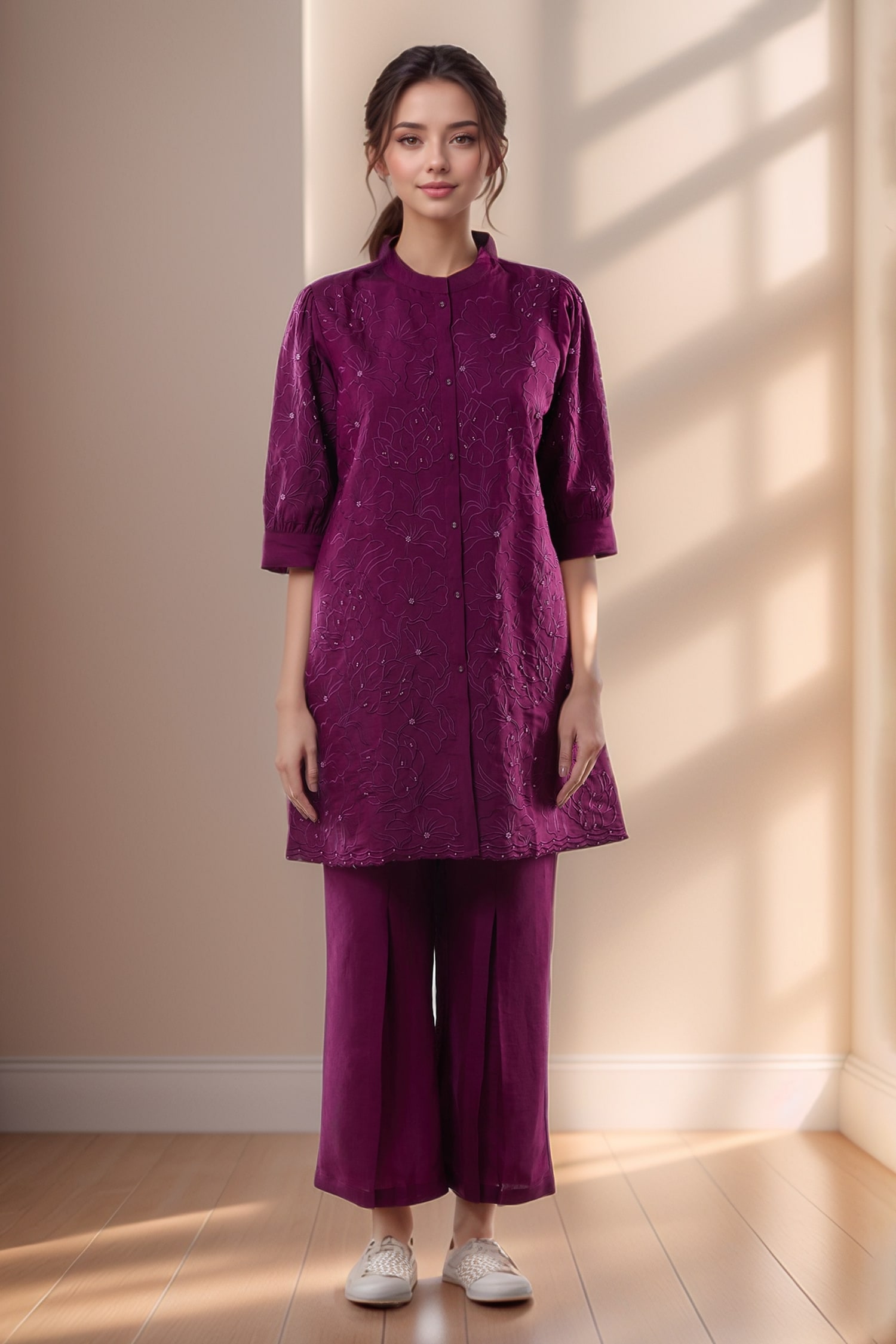 Kiaa Phool Embroidered Kurta With Pant 