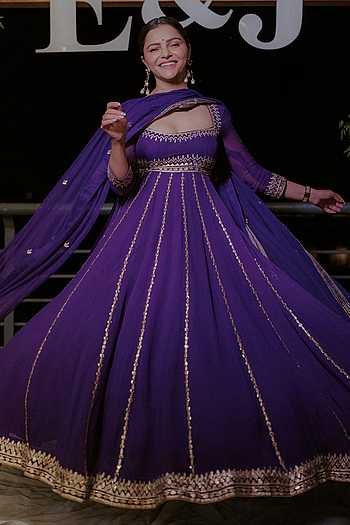 Gota Embellished Anarkali & Churidar Set
