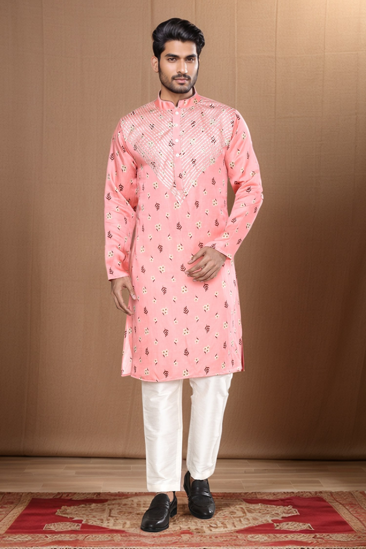 Dainty Bloom Motif Print Kurta 