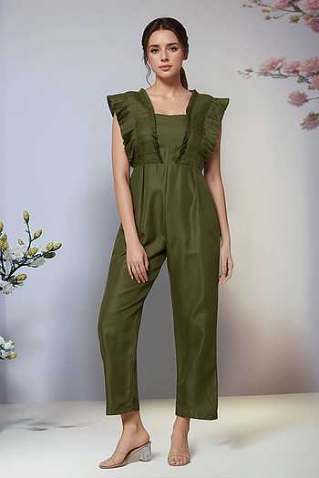 Palm Spring Pleat Detailed Jumpsuit
