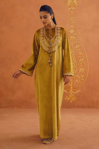 slim fit dress slacks You're So Golden Velvet Dress – Peacocks & Pearls Lexington main image 1