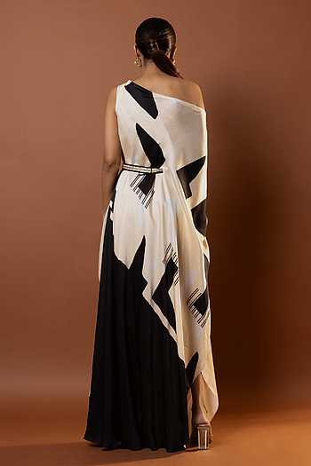 fitted lace wedding dress Sunshine 79 Trip Around The Sun Maxi Dress L / Black