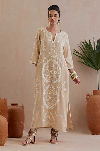 embroidered maxi dress india Indian silk embroidered maxi dress Folkloore