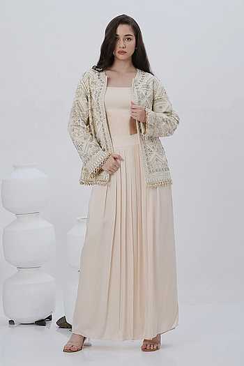 Sequin Embroidered Jacket & Pant Set