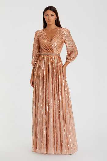 rose gold sequin dress shoes Brisa Rose Gold Rhinestone Girls Shoes – Moreno's Wear main image 1
