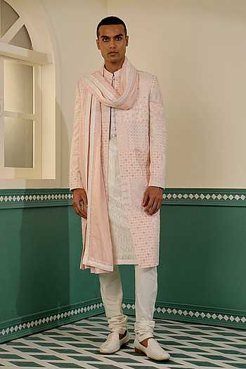 Geometric Embroidered Sherwani Set