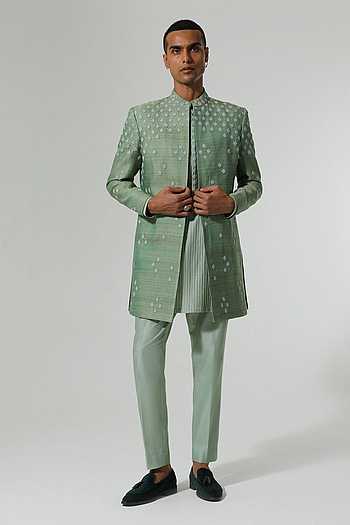 French Knots Embroidered Bandhgala Set