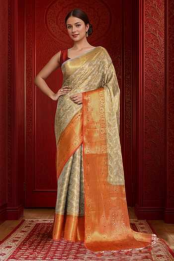 Floral Woven Kanjeevaram Silk Saree