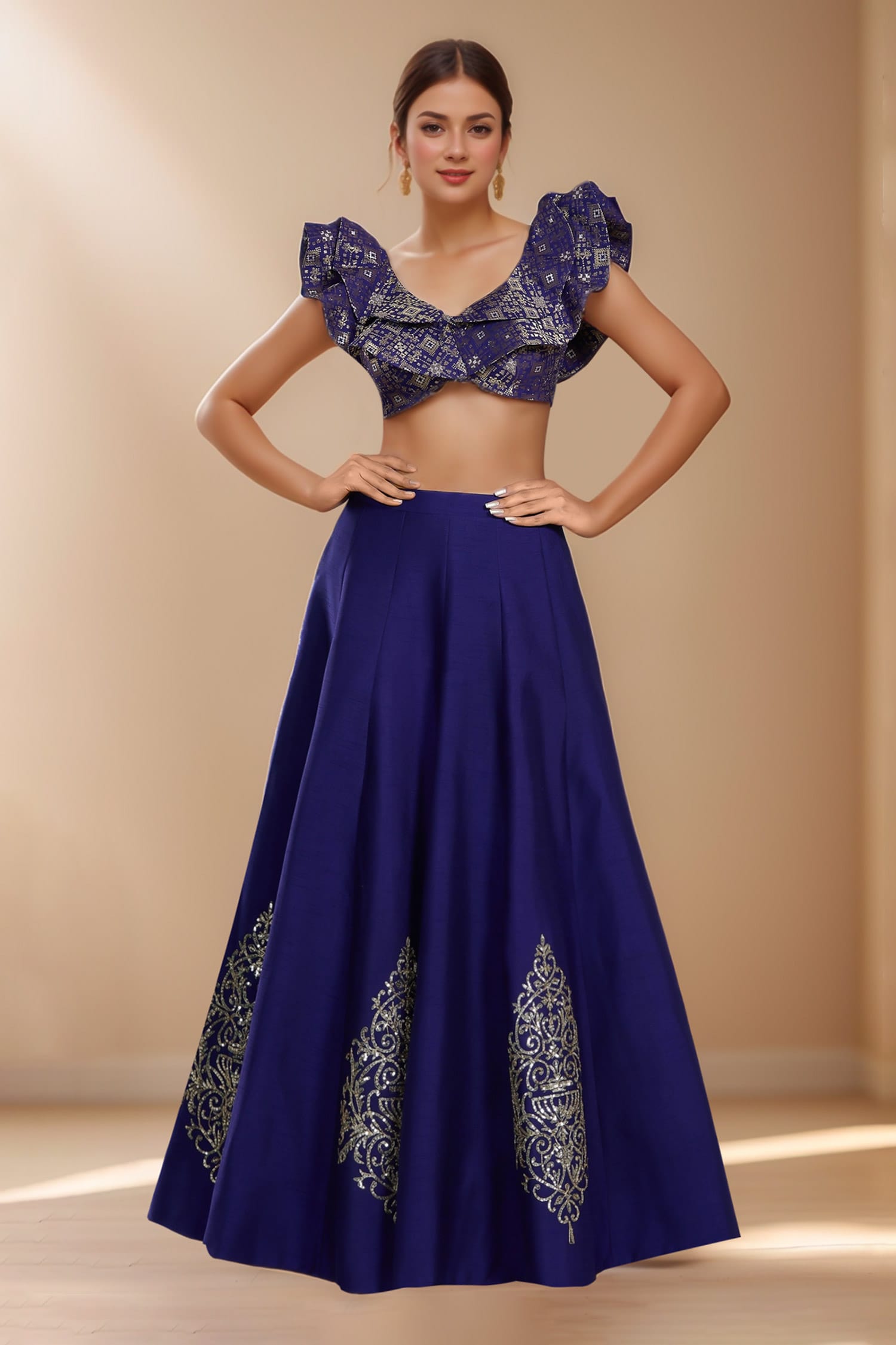 Sequin Ambrosia Embroidered Lehenga Set 