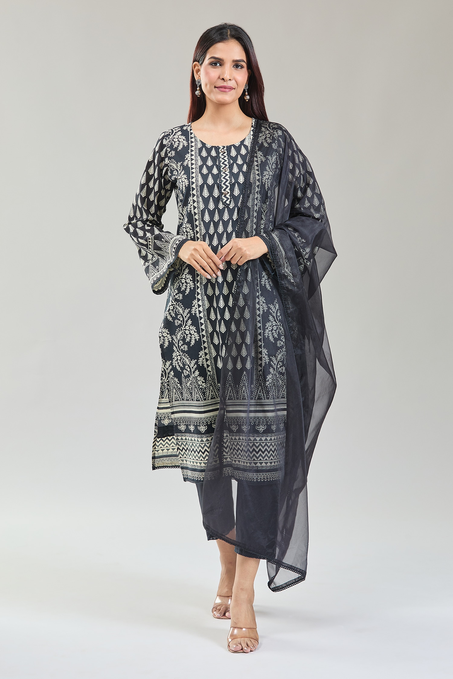 Gullista Handblock Print Kurta Set 