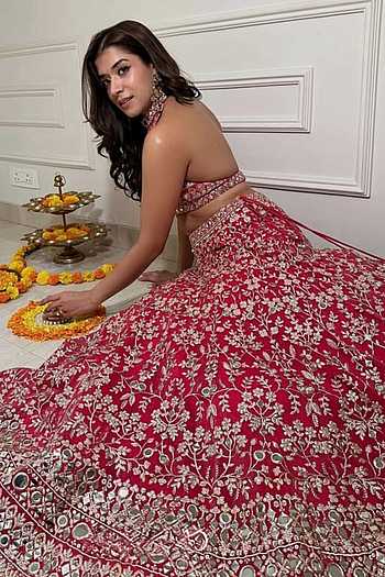 Laanya Floral Jaal Embroidered Lehenga With Blouse