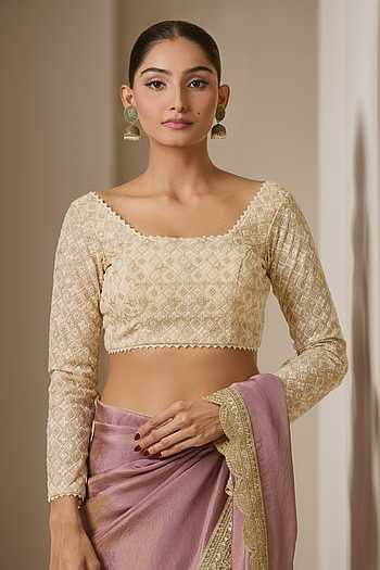 Geometric Thread Embroidered Blouse 