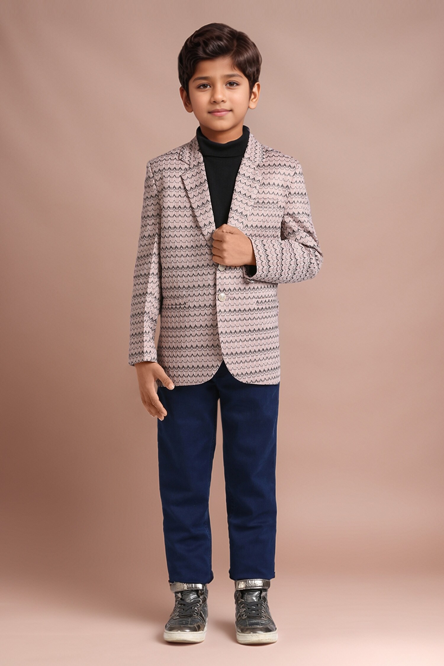 Light Purple Stripe Blazer 