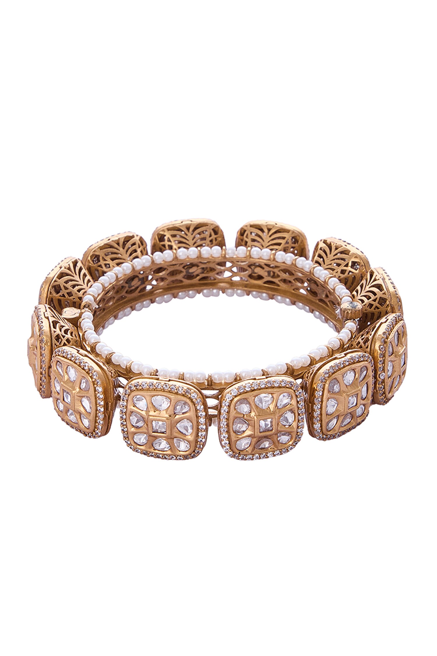 Gold Brass Decorative Bangle 