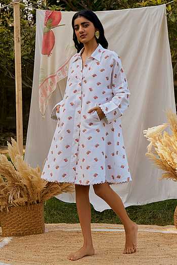 Oversized Linen Shirt Dress