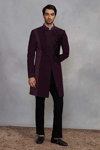 Kashish Wine Indowestern Set