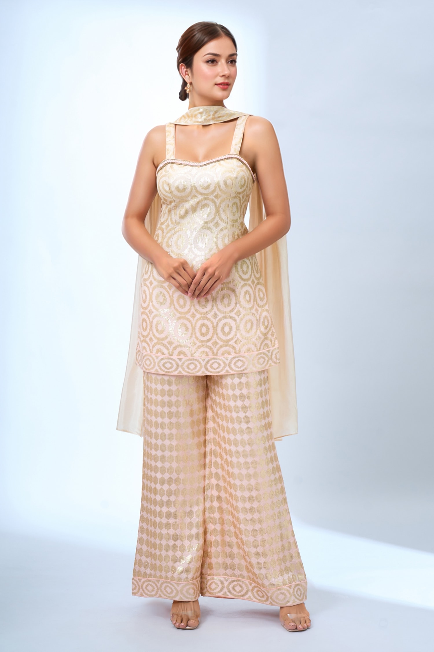 Sequin Georgette Kurta & Palazzo Set 