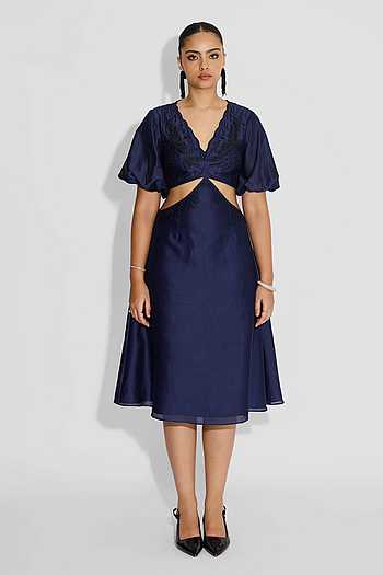 Embellished Cut-out Midi Dress