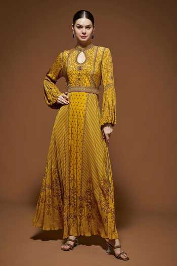 Buy Mustard Kaftan from Nirraamyaa S Buy Mustard Kaftan from Nirraamyaa S