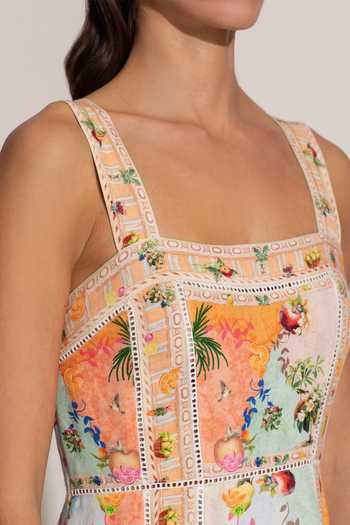 Buy Multi Color Linen, Viscose Lace Square Neck Alora Panel Midi Dress For Women by RANNA GILL Online at Aza Fashions. Buy Multi Color Linen, Viscose Lace Square Neck Alora Panel Midi Dress For Women by RANNA GILL Online at Aza Fashions.