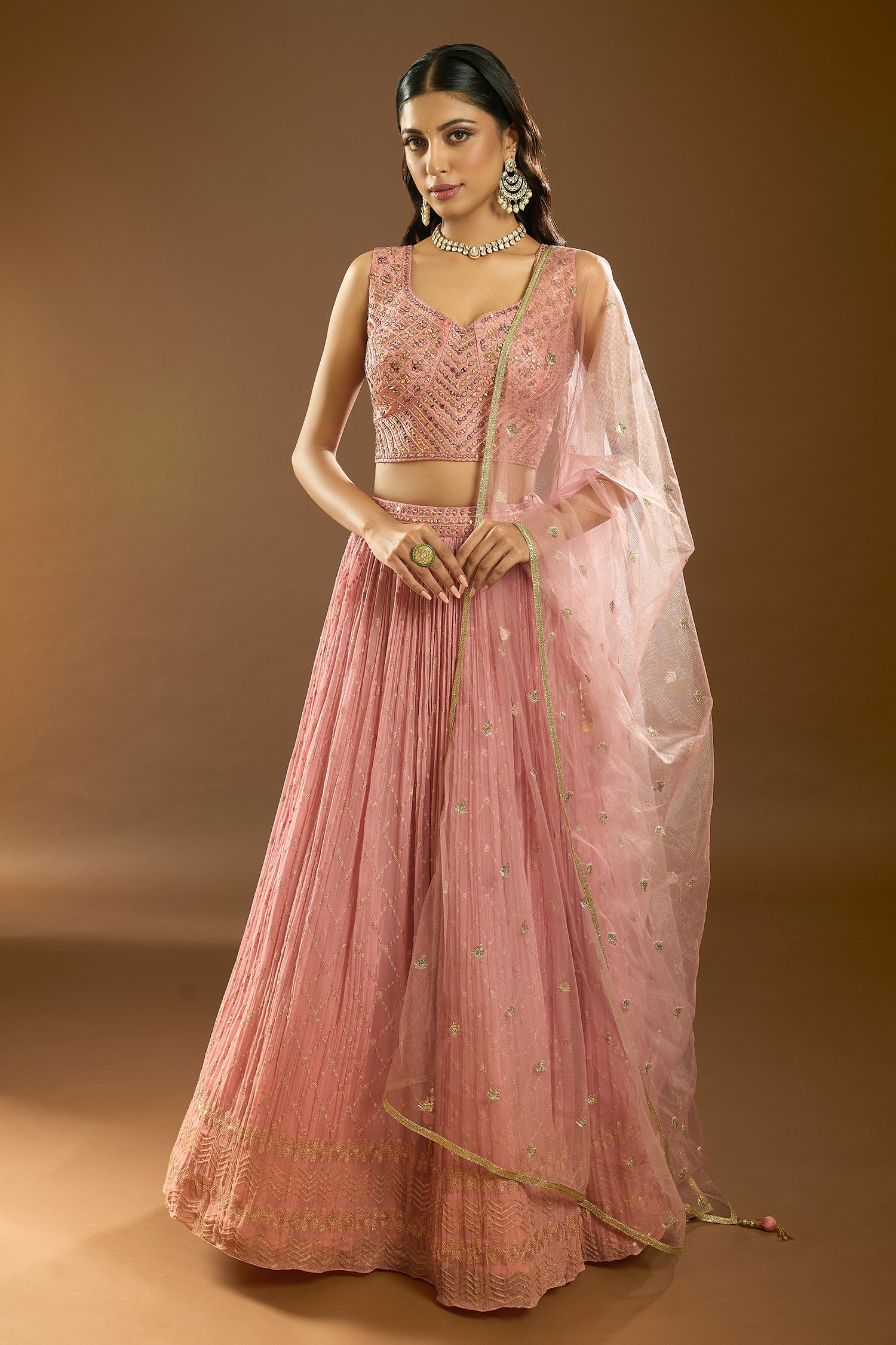 Mirror Work Lehenga Set 