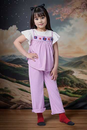 Violet Peplum Top & Pant Set 