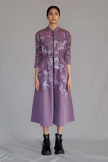 Mauve Map Long Dress