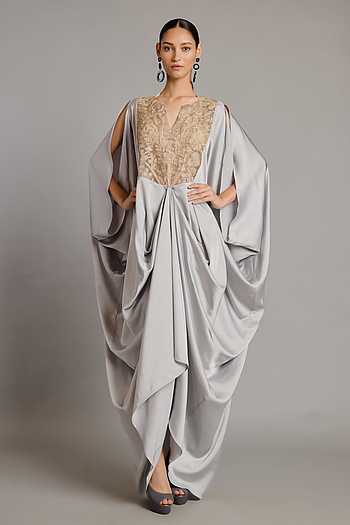 Steel Zari Forest Kaftan