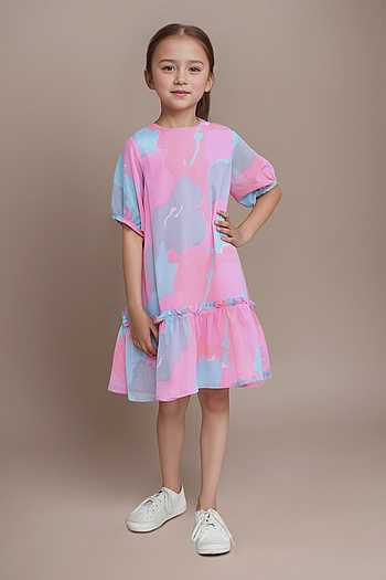 Multicolor A-line Dress 