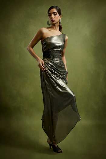 silver and gold sequin dress Gold Sequin Mini Dress – self-portrait main image 0