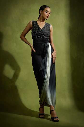 white christmas dresses Designer Wine Cocktail Gown -Evening Wear For Women In India M