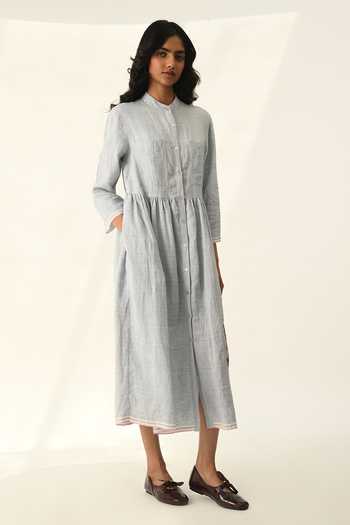 grey linen dresses Beaded Grey Wedding Dresses Removable Train Mermaid Evening Gown 22211 –  Viniodress main image 1
