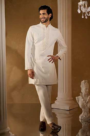 Silk Embroidered Kurta Set