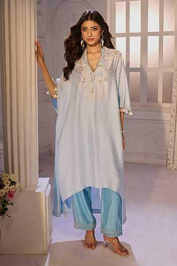 Embroidered Kaftan Pant Set