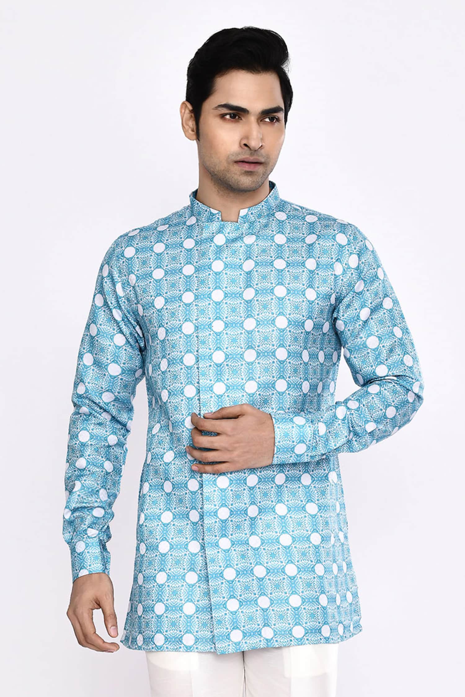Printed Blue Kurta 