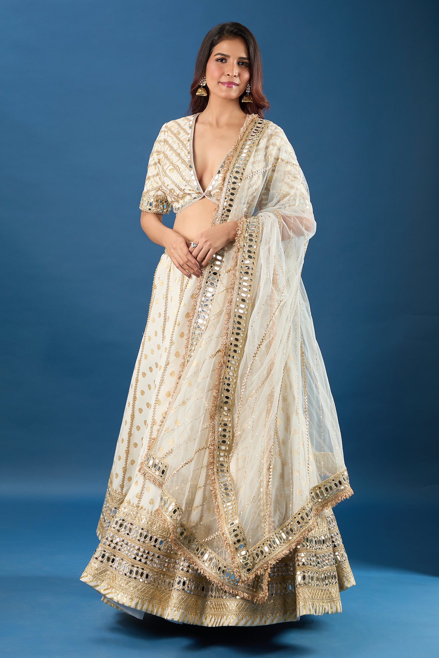 Mirror Work Lehenga Set 