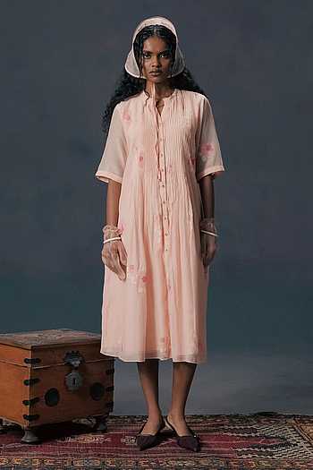 Front Pleated Dress