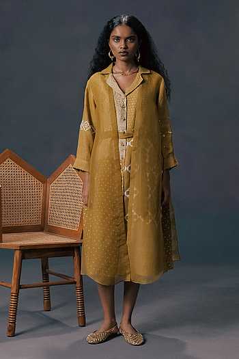 Moss Green Double Layer Dress